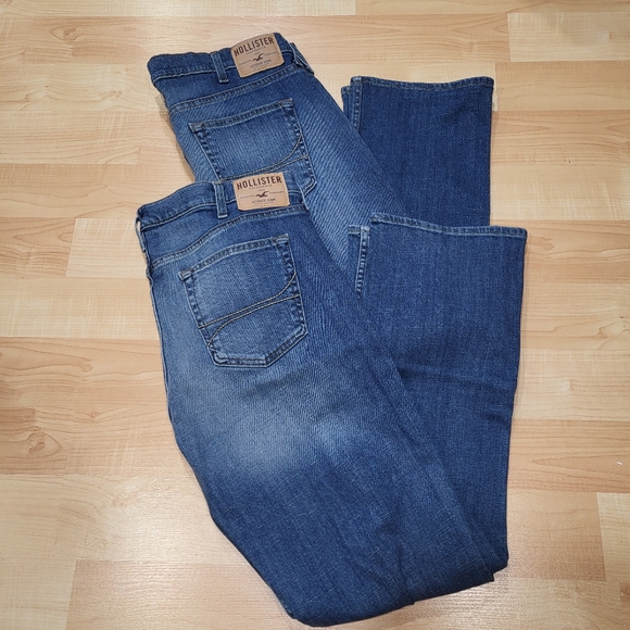 👕🌶 Bundle of 2 Hollister Slim Straight Jeans - Picture 1 of 3